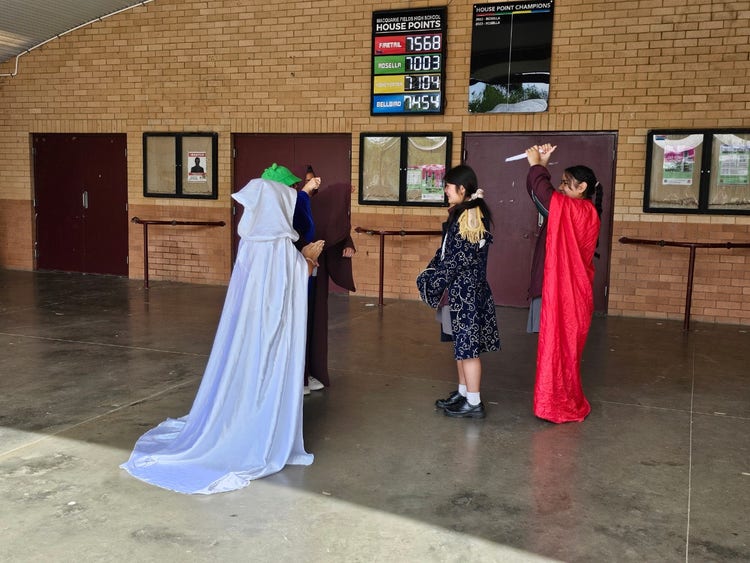 Students appropriate the treachery of Macbeth in their performances